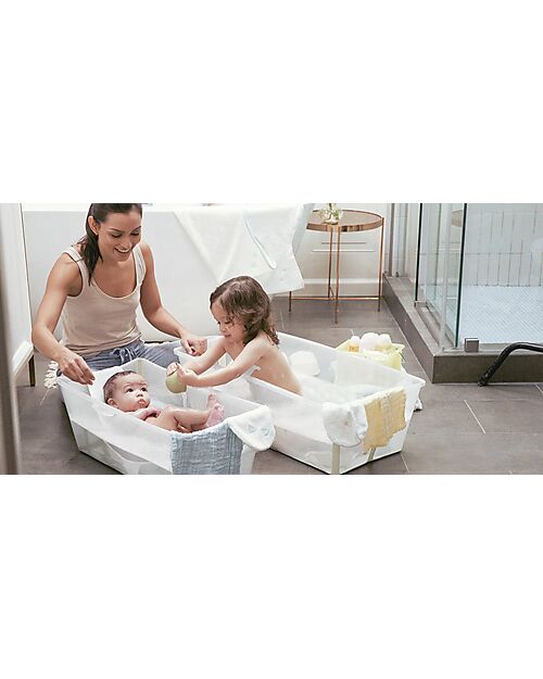 Stokke Flexi Bath X-Large Bathtub - Up to 6 Years - Sandy Beige Baby Bath Tubs and Accessories