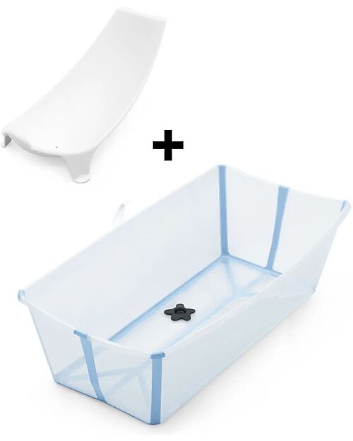 Stokke Flexi Bath XL Bathtub- With Support for Newborns - Ocean Blue Baby Bath Tubs and Accessories