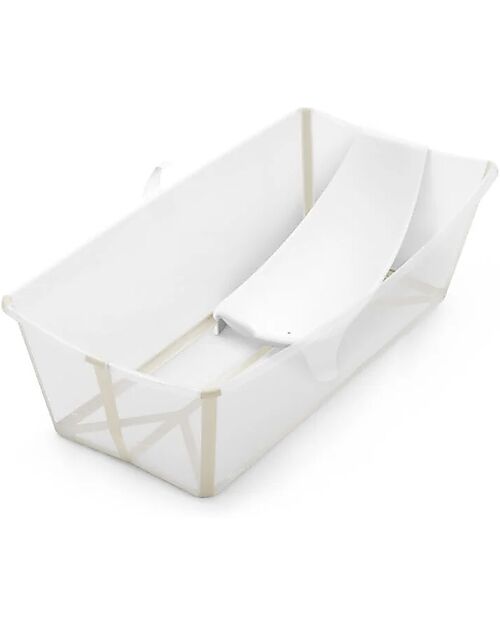 Stokke Flexi Bath XL Bathtub- With Support for Newborns - Sandy Beige Baby Bath Tubs and Accessories