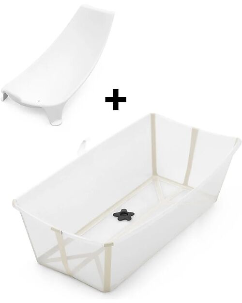 Stokke Flexi Bath XL Bathtub- With Support for Newborns - Sandy Beige Baby Bath Tubs and Accessories