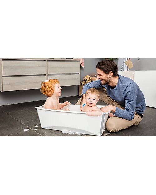 Stokke Flexi Bath XL Bathtub- With Support for Newborns - Sandy Beige Baby Bath Tubs and Accessories