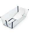 Stokke Flexi Bath XL Bathtub- With Support for Newborns - Trasparent Blue Baby Bath Tubs and Accessories