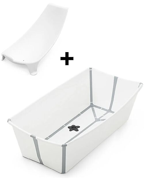 Stokke Flexi Bath XL Bathtub- With Support for Newborns - White Baby Bath Tubs and Accessories