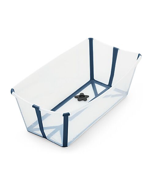Stokke Foldable Bathtub - Flexi Bath - Transparent Blue Baby Bath Tubs and Accessories