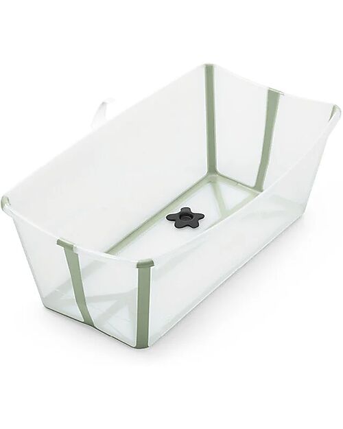 Stokke Foldable Bathtub- Flexi Bath - Transparent Green Baby Bath Tubs and Accessories
