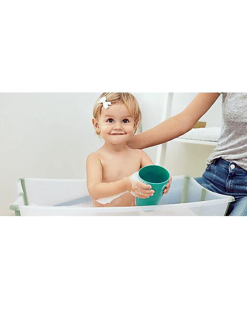 Stokke Foldable Bathtub- Flexi Bath - Transparent Green Baby Bath Tubs and Accessories