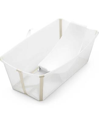 Stokke Foldable Bathtub with Support - For Newborn and Toddlers - Sandy Beige Baby Bath Tubs and Accessories