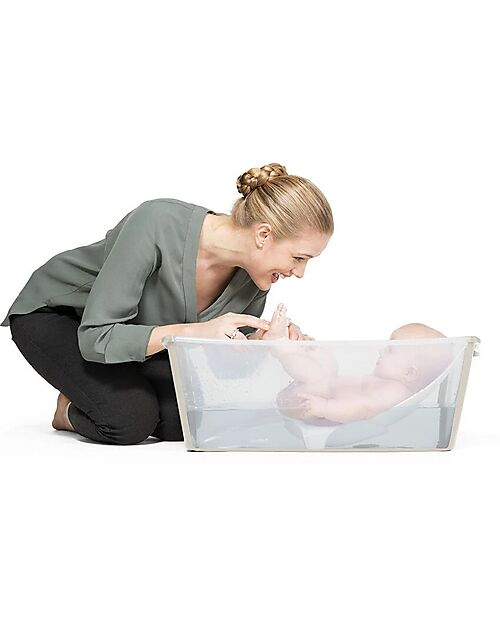Stokke Foldable Bathtub with Support - For Newborn and Toddlers - Sandy Beige Baby Bath Tubs and Accessories