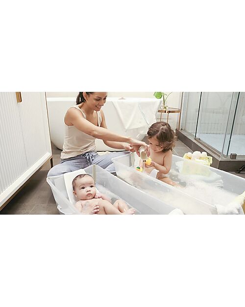Stokke Foldable Bathtub with Support - For Newborn and Toddlers - Sandy Beige Baby Bath Tubs and Accessories
