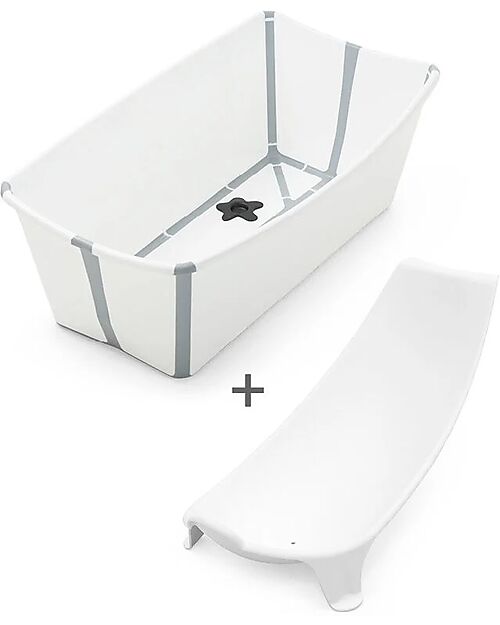 Stokke Foldable Bathtub with Support - For Newborn and Toddlers - White Baby Bath Tubs and Accessories
