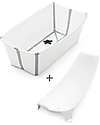 Stokke Foldable Bathtub with Support - For Newborn and Toddlers - White Baby Bath Tubs and Accessories