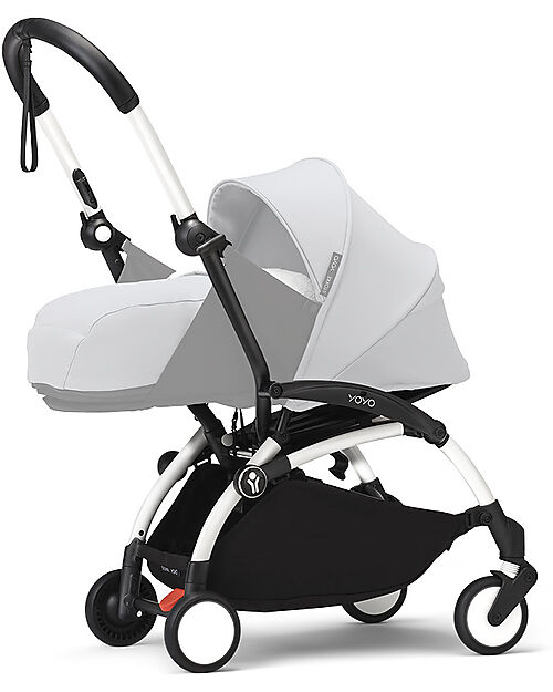 Stokke Frame for YOYO3 Stroller - White - Includes basket and carry strap! Lights Strollers