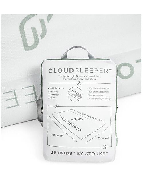 Stokke Inflatable Bed - JetKids Cloud Sleeper - For Toddlers - White Travel Cots