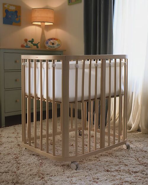 Stokke Inner Mesh Liner for Nighti Mini Crib - White - Breathable 3D Mesh Bed Sheets and Pillow Cases