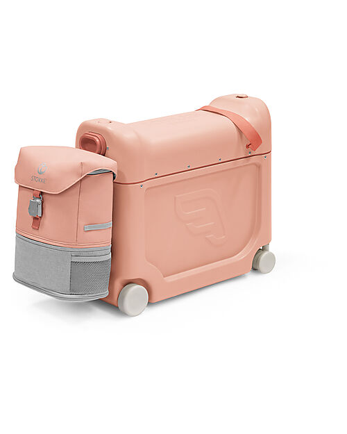 Stokke Jet Kids BedBox Ride-On Suitcase - Coral Pink Travel Bags