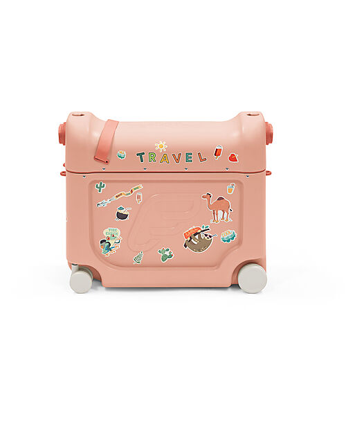 Stokke Jet Kids BedBox Ride-On Suitcase - Coral Pink Travel Bags