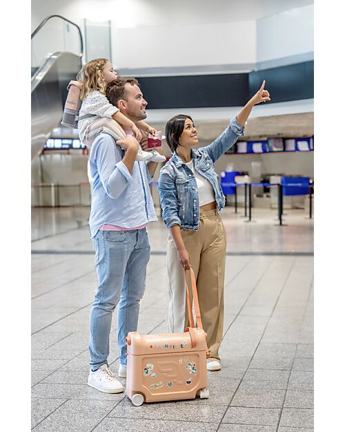 Stokke Jet Kids BedBox Ride-On Suitcase - Coral Pink Travel Bags