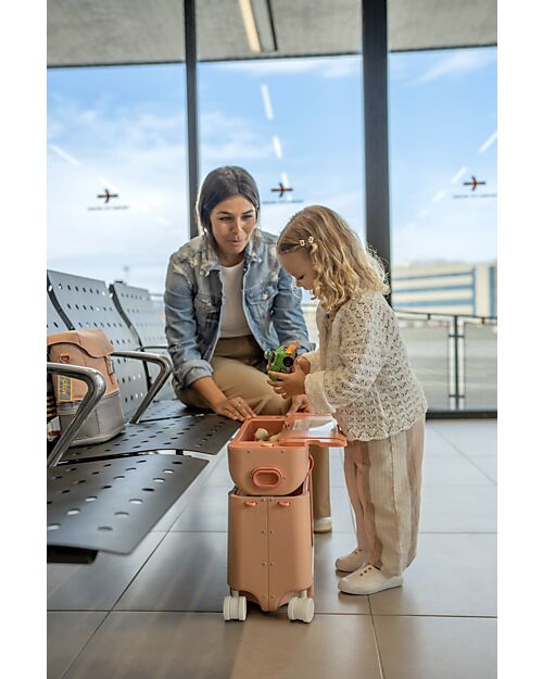 Stokke Jet Kids BedBox Ride-On Suitcase - Coral Pink Travel Bags