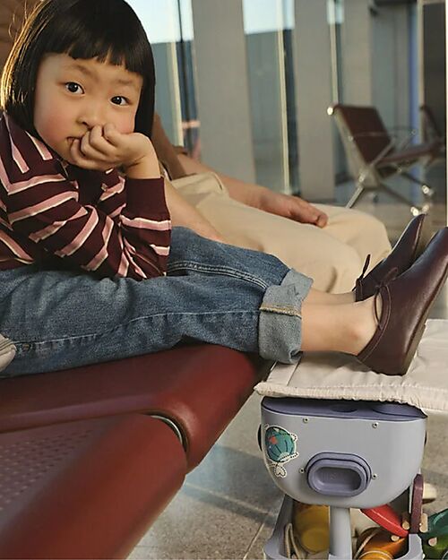 Stokke JetKids Ride-On Suitcase + Expandable Backpack Travel Set - Midnight Grey Travel Bags