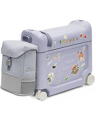 Stokke JetKids Travel Set Ride-On Suitcase + Expandable Backpack - Artic Blue Travel Bags