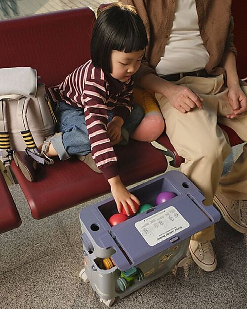 Stokke JetKids Travel Set Ride-On Suitcase + Expandable Backpack - Coral Pink Travel Bags