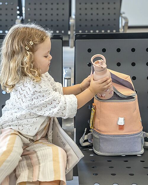 Stokke JetKids Travel Set Ride-On Suitcase + Expandable Backpack - Coral Pink Travel Bags