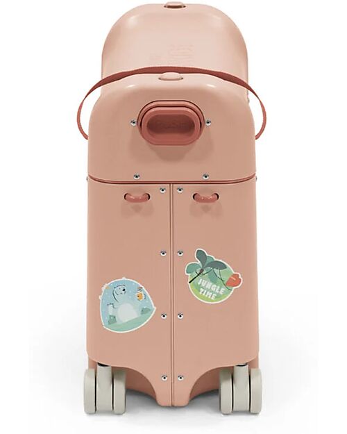 Stokke JetKids Travel Set Ride-On Suitcase + Expandable Backpack - Coral Pink Travel Bags