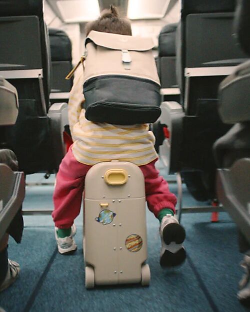 Stokke JetKids Travel Set Ride-On Suitcase + Expandable Backpack - Hazy Lilac Travel Bags