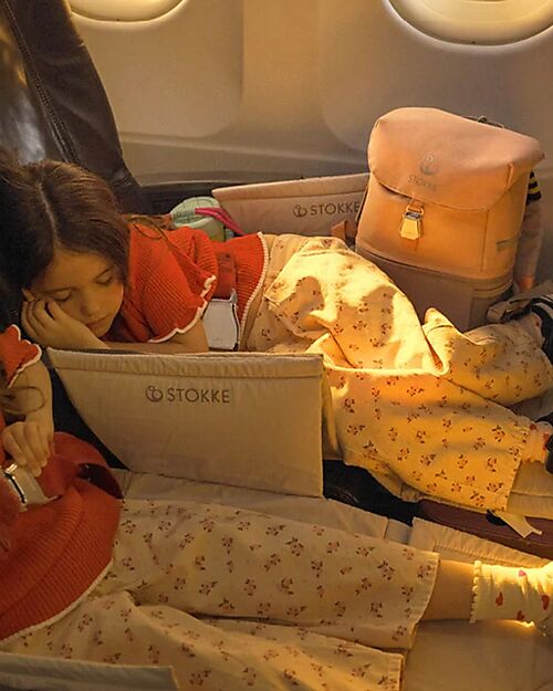 Stokke JetKids Travel Set Ride-on Suitcase + Expandable Backpack - Moonglow White Travel Bags