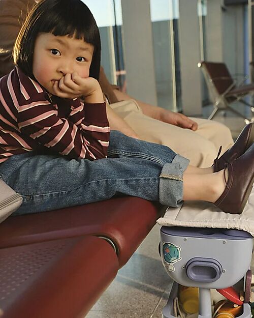 Stokke JetKids Travel Set Ride-on Suitcase + Expandable Backpack - Moonglow White Travel Bags