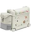 Stokke JetKids Travel Set Ride-on Suitcase + Expandable Backpack - Moonglow White Travel Bags