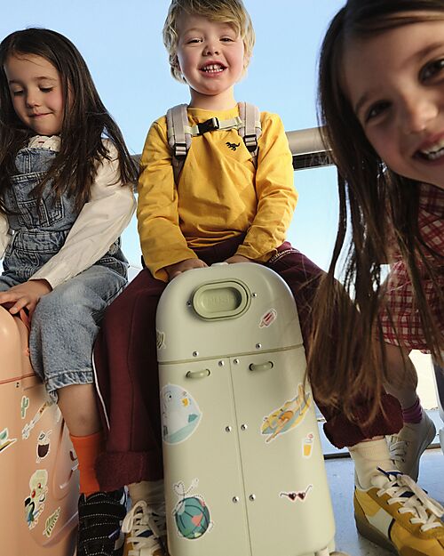 Stokke JetKids Travel Set Ride-on Suitcase + Expandable Backpack - Sea Green Travel Bags