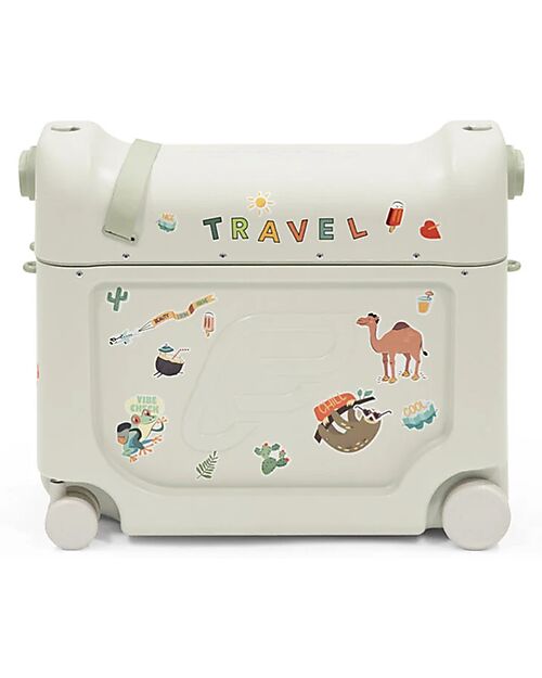 Stokke JetKids Travel Set Ride-on Suitcase + Expandable Backpack - Sea Green Travel Bags