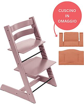 Stokke Mauve Tripp Trapp + Terracotta Cushion for Free! High Chairs