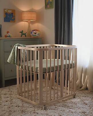 Stokke Nighti Mini Evolutive Crib - Natural - Beech Wood Cots and Cotbeds