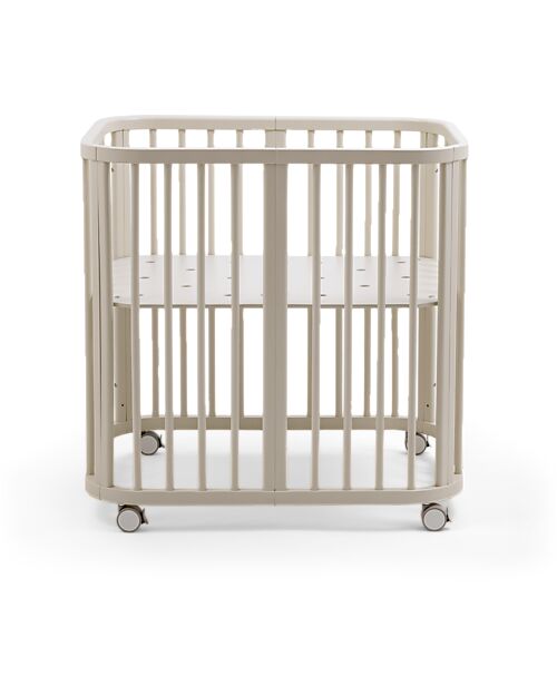 Stokke Nighti Mini Evolutive Crib - Vanilla White - Beech Wood Cots and Cotbeds