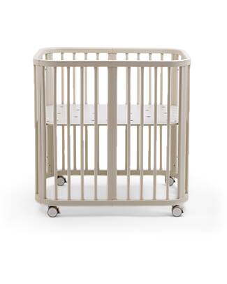 Stokke Nighti Mini Evolutive Crib - Vanilla White - Beech Wood Cots and Cotbeds