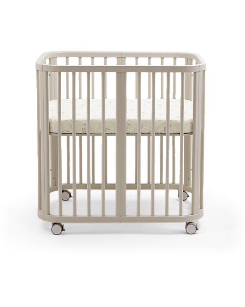 Stokke Nighti Mini Evolutive Crib - Vanilla White - Beech Wood Cots and Cotbeds