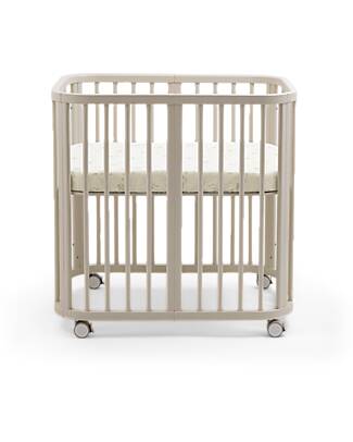 Stokke Nighti Mini Evolutive Crib - Vanilla White - Beech Wood Cots and Cotbeds
