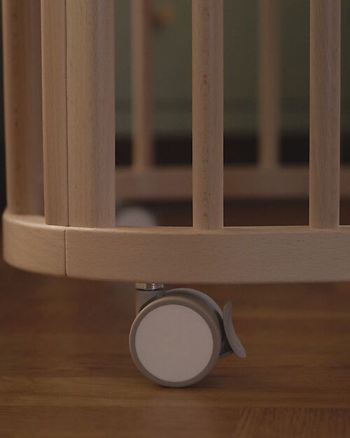 Stokke Nighti Mini Evolutive Crib - Vanilla White - Beech Wood Cots and Cotbeds