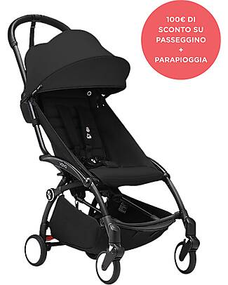 Stokke Offer YOYO3 Stroller Black Frame and Black 6+ Seat - With Raincover Lights Strollers