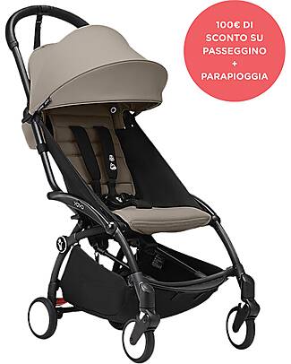 Stokke Offer YOYO3 Stroller Black Frame and Black 6+ Seat - With Raincover Lights Strollers