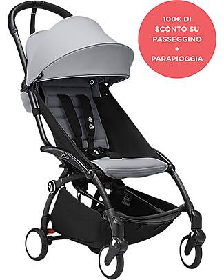 Stokke Offer YOYO3 Stroller Black Frame and Stone Seat - Raincover Included Lights Strollers