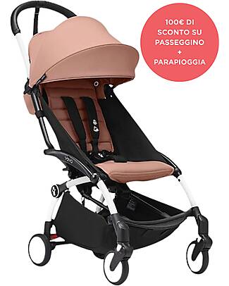 Stokke Offer YOYO3 Stroller White Frame and Ginger Seat - Raincover Lights Strollers