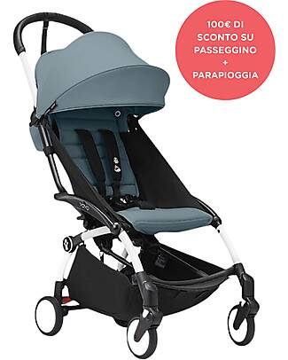Stokke Offer YOYO3 Stroller White Frame and Stone Seat - Raincover Lights Strollers