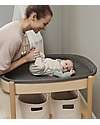 Stokke Oval Sleepi Changing Table - Naturale - Included Padded Mattress - Made with Beech Wood Changing Tables