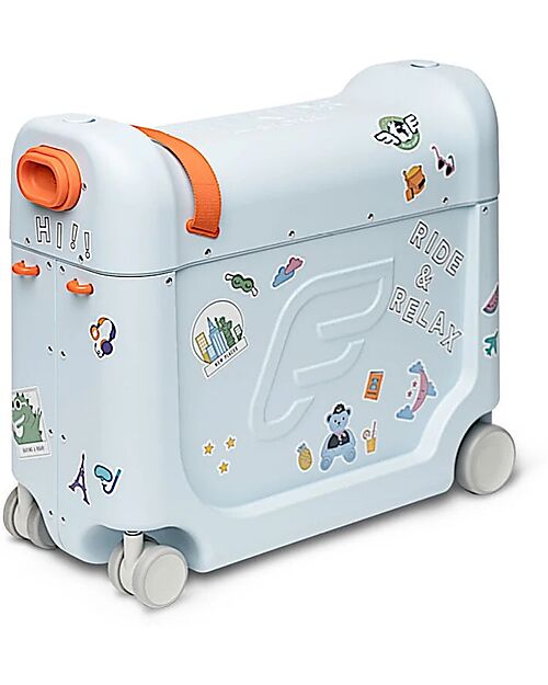 Stokke Ride On Suitcase - JetKids BedBox - Blue Sky Travel Bags