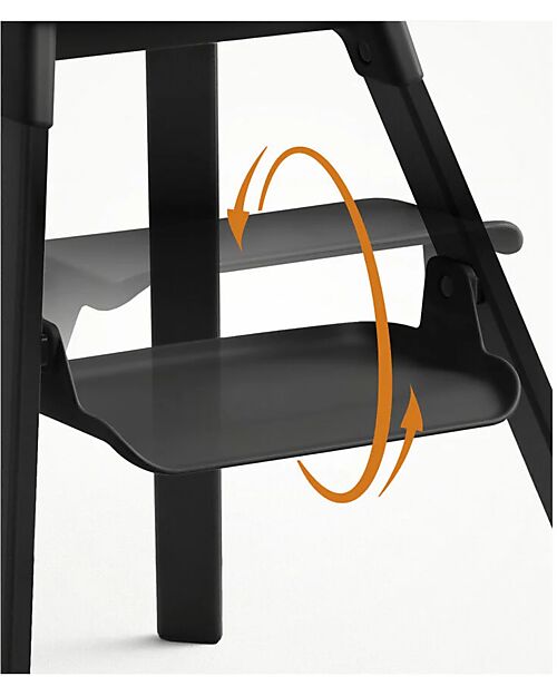 Stokke Seggiolone Clikk - Midnight Black - da 6 Mesi a 3 Anni - Legno Massiccio High Chairs