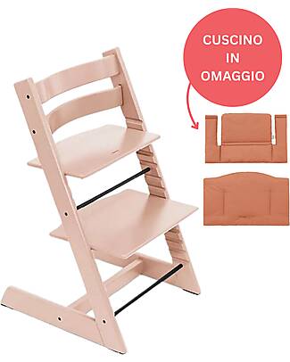 Stokke Serene Pink Tripp Trapp + Terracotta Cushion for Free! High Chairs