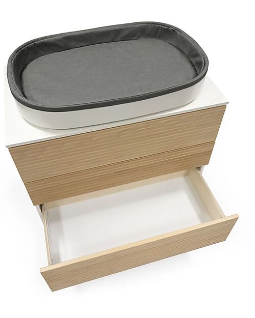 Stokke  Sleepi Chest of Drawers - with Drawers + Changing Table - White/Natural - Wood Dressers